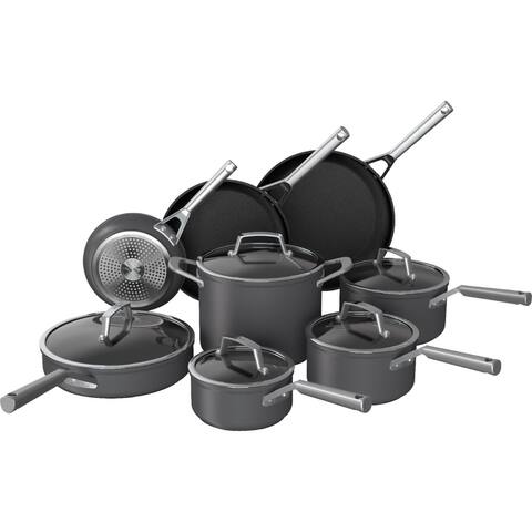 Ninja Foodi NeverStick Premium Hard-Anodized 13-Piece Cookware Set, Slate Grey