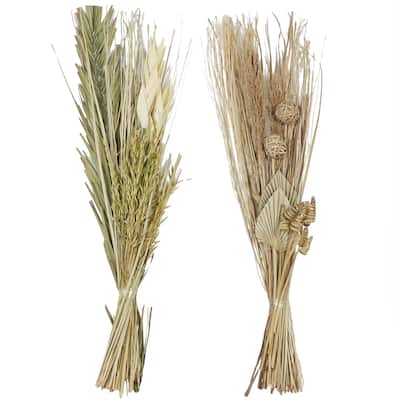 Dried Plant Pigeon pea Tall Sticks Home Decor Natural Foliage - Set of 2 Brown - Roche River Decor