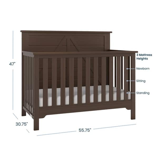 dimension image slide 0 of 2, Child Craft Woodland 4-in-1 Convertible Baby Crib