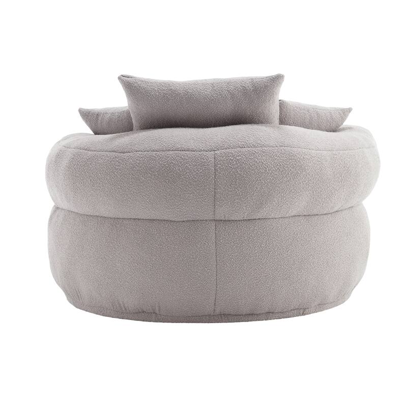 Chenille Sponge single sofa,No Assembly Required,Fluffy Modern Sleeper Chair for Living room, Bedroom