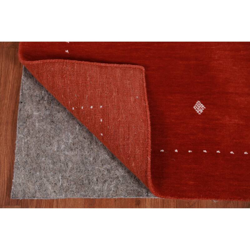 Hand Knotted Oriental 100% Wool Carpet Tribal Tribal Oranges & Rust Gabbeh Area Rug - 4' 10'' X 3' 4''