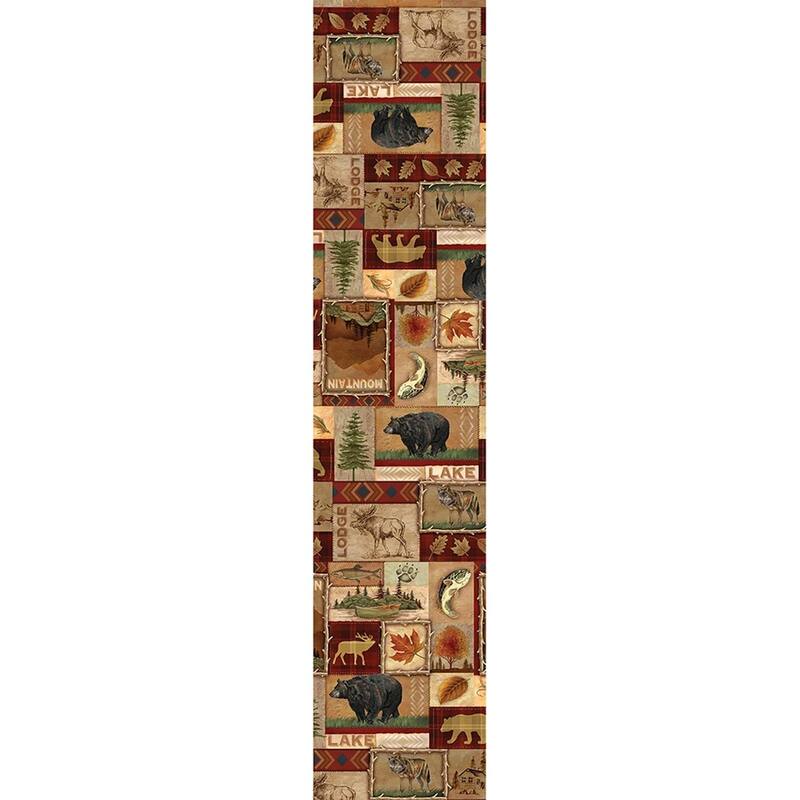 Laural Home Lodge Collage Table Runner