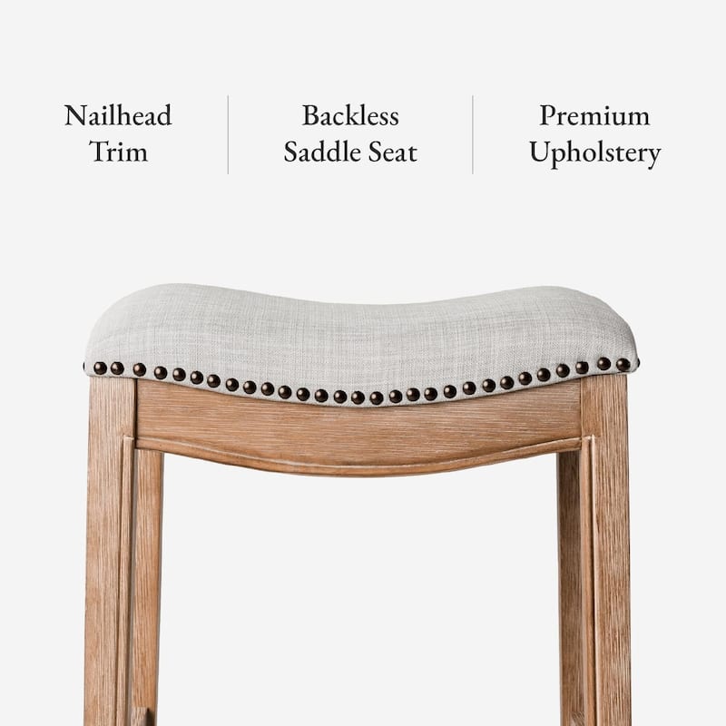 Maven Lane 26" Adrien Saddle Kitchen Counter Height Stool