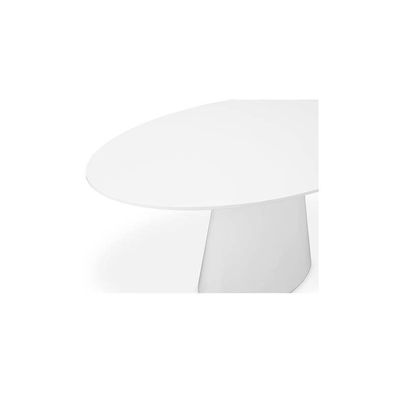 Aurelle Home Modern Pedestal Kitchen Dining Table