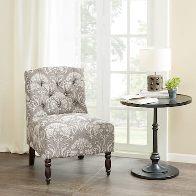 Madison Park Lina Taupe Tufted Armless Chair