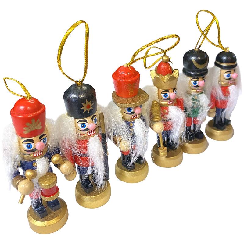 3.25 inch Nutcracker Ornaments, Set of 6