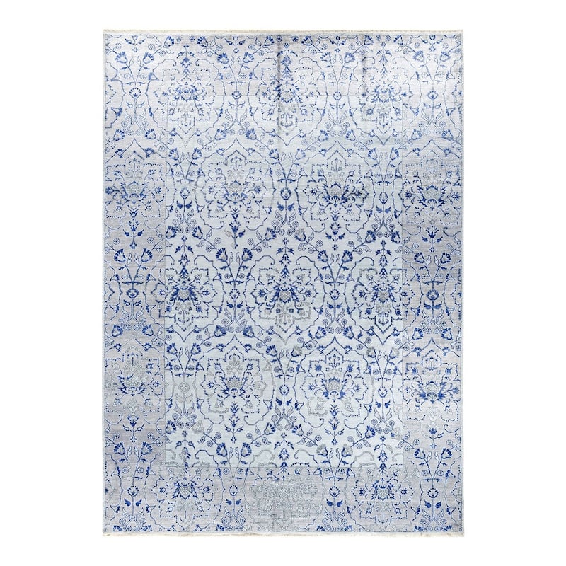 Modern One-of-a-Kind Handmade Area Rug - Beige, 9' 0" x 12' 4" - 9' 0" x 12' 4"