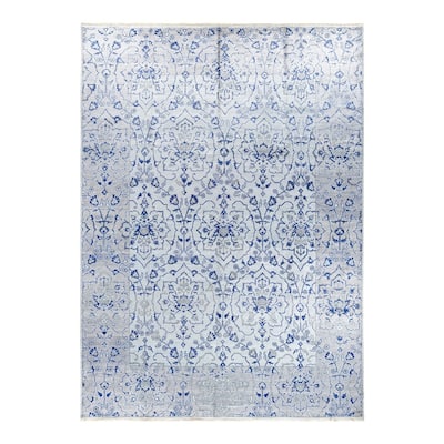 Modern One-of-a-Kind Handmade Area Rug - Beige, 9' 0" x 12' 4" - 9' 0" x 12' 4"