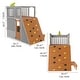 preview thumbnail 3 of 6, Outdoor Wooden Play House Play Set for Kids with Lookout Post,Telescope and Climb Ramp
