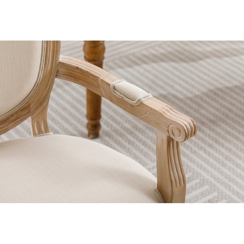 French Country Style Dining Chairs With Rattan Back and Footrest-Set of 2（2 Colors）
