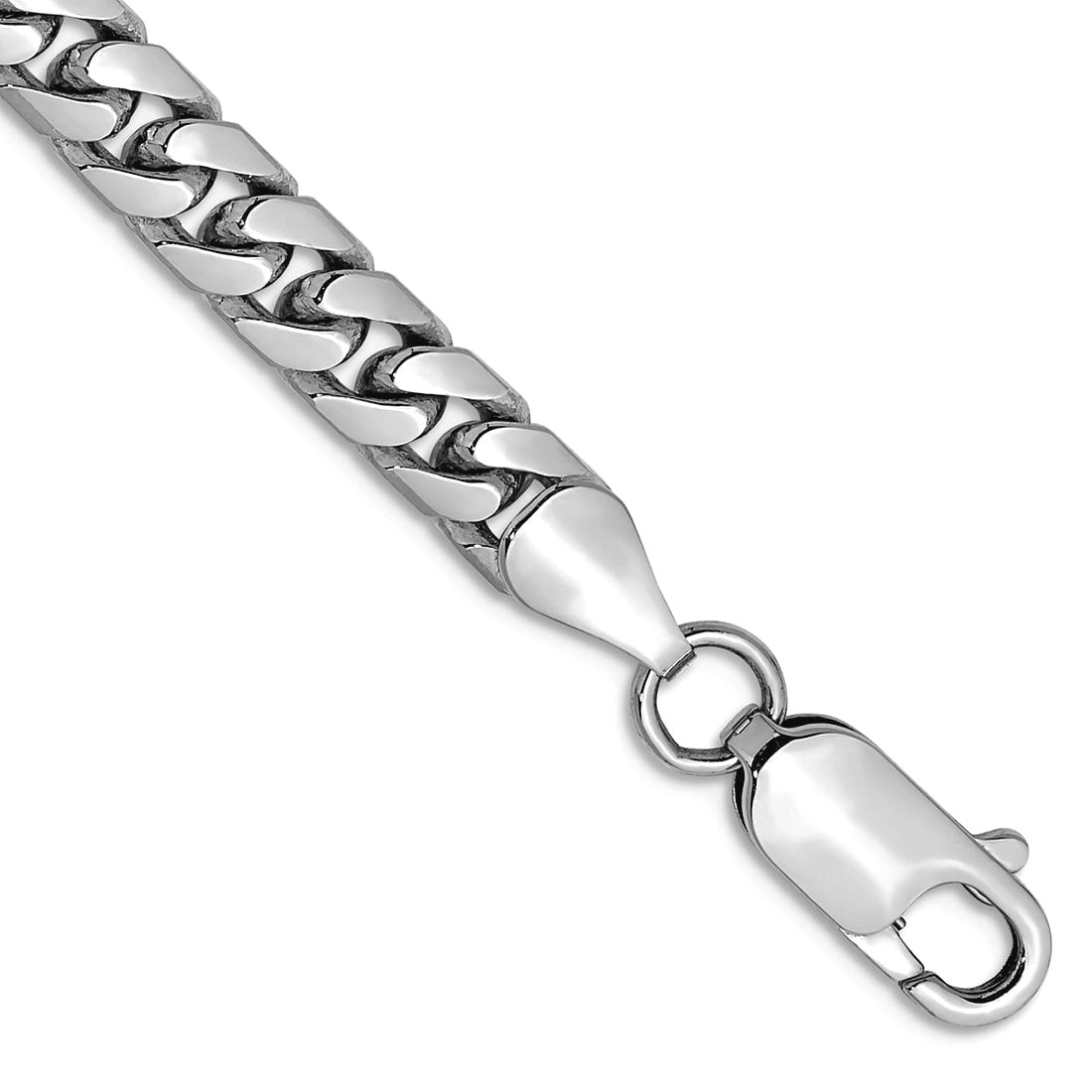 Curata 14k Gold 8" 5mm Wide Mens Solid Miami Curb Chain Bracelet
