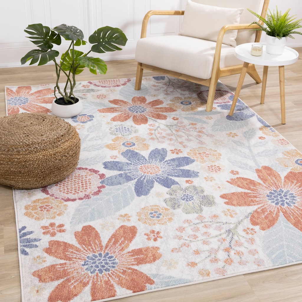 Alpine Rug Co. Multi-Colored Spring Garden Playful Area Rug