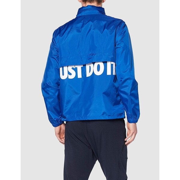 nike black and blue windbreaker