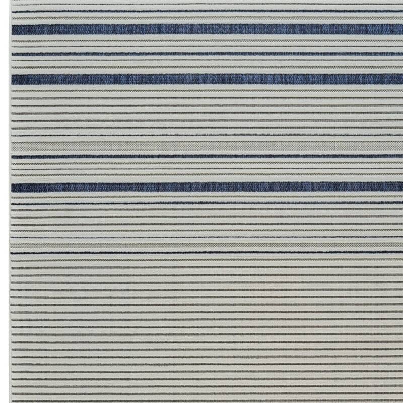 Max Stripe Weather Resistant Current & Stylish Outdoor Rug