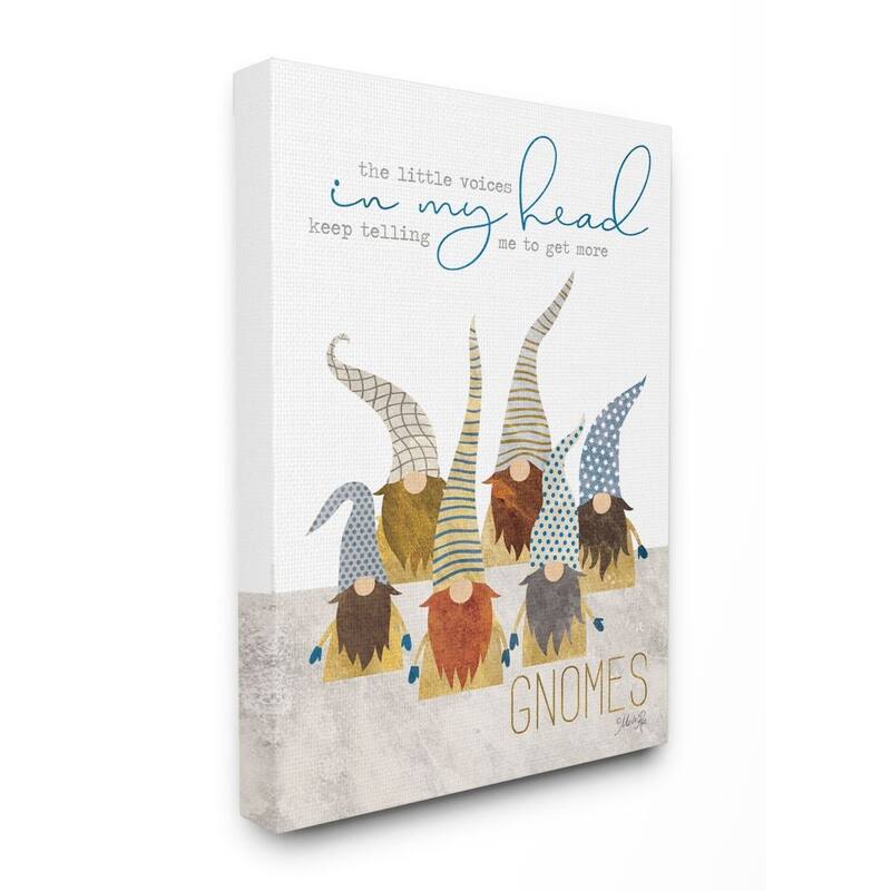 Stupell Voices Inside My Head Home Gardener Gnome Quote Canvas Wall Art - Multi-Color - 24 x 30