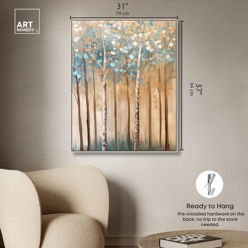 Birch Grove Radiance Canvas by Art Remedy
