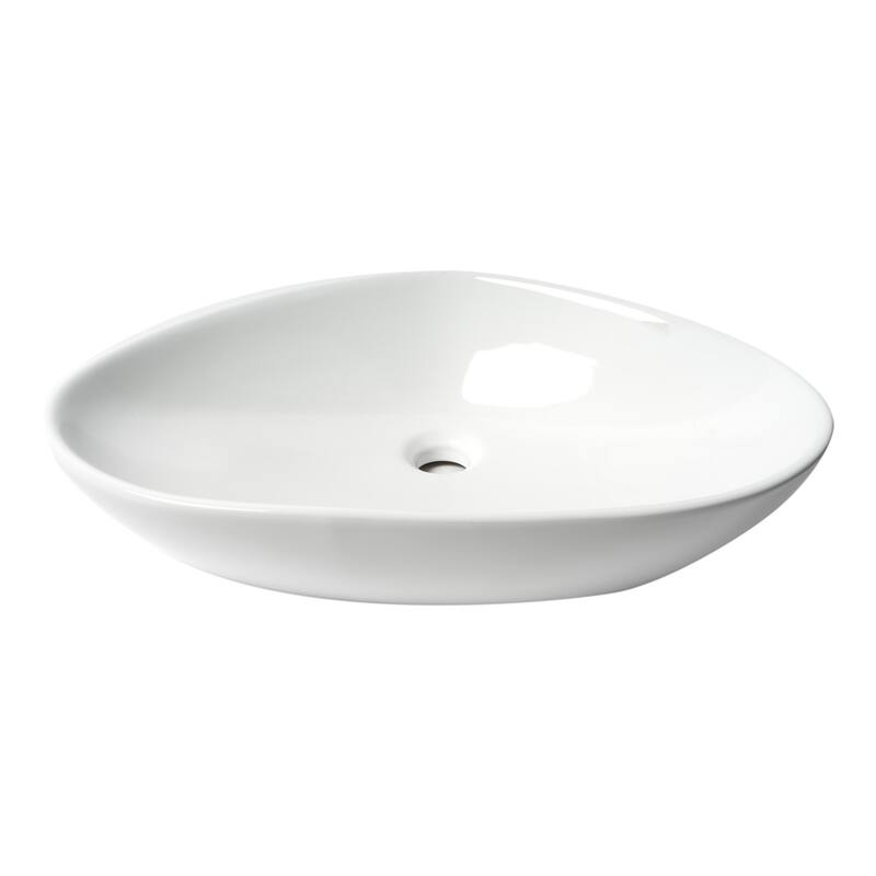 ALFI brand White 23" Fancy Above Mount Ceramic Sink