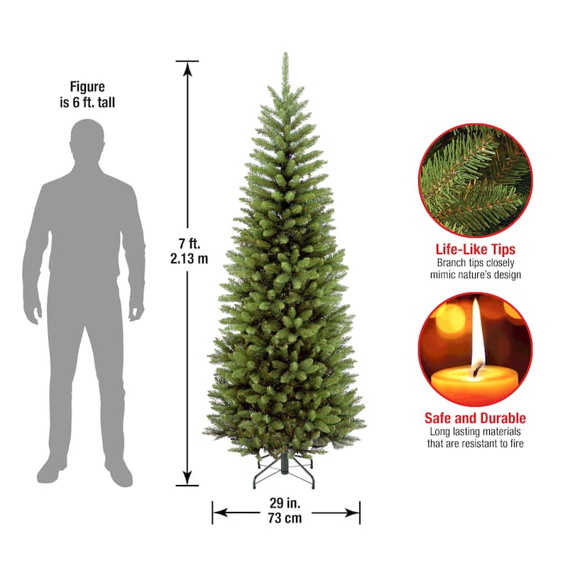 National Tree Company 6.5 ft. Dunhill® Fir Slim Tree with Multicolor Lights - 6.5 Foot