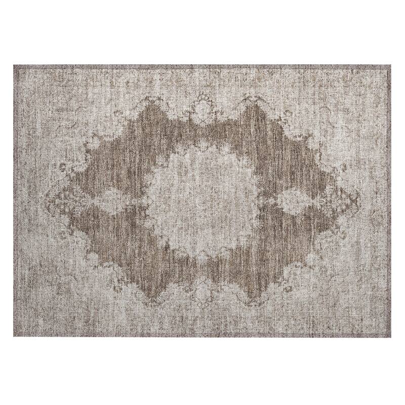 Machine Washable Indoor/ Outdoor Vintage Traditional Chantille Rug