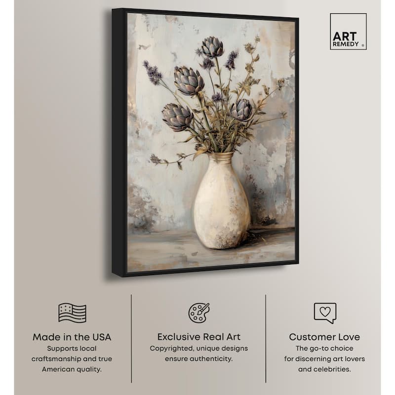 Artichoke Glory Canvas by Art Remedy