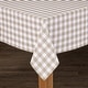 preview thumbnail 2 of 26, Fabstyles Country Check Cotton Tablecloth Taupe - 54X72