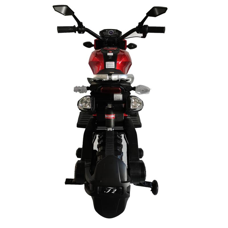 12V Kids Ride-On Dirt Bike with Soft Seat, Training Wheels, Bluetooth & Music, Perfect Christmas Gift