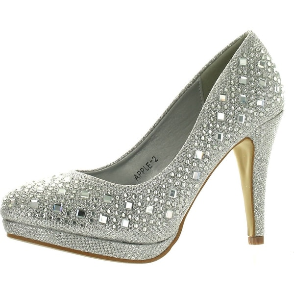 silver studded heels