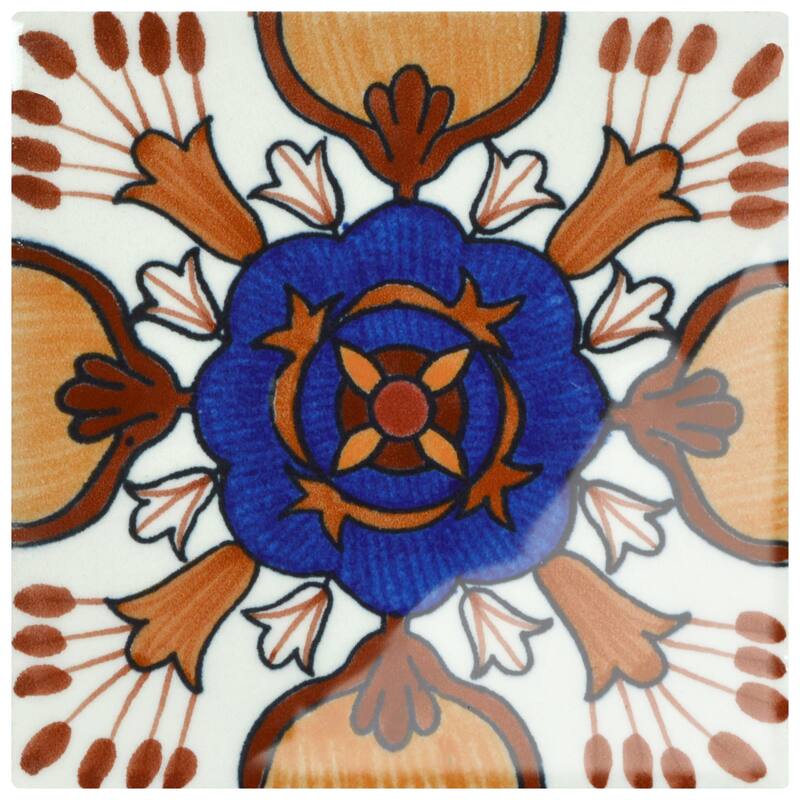 Merola Tile Provincial Deco Alhais 6" x 6" Porcelain Wall Tile - (1 Tile)