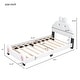 preview thumbnail 3 of 5, Cute Twin Platform Bed with Animal Motifs, No Box Spring Required, White+Pink