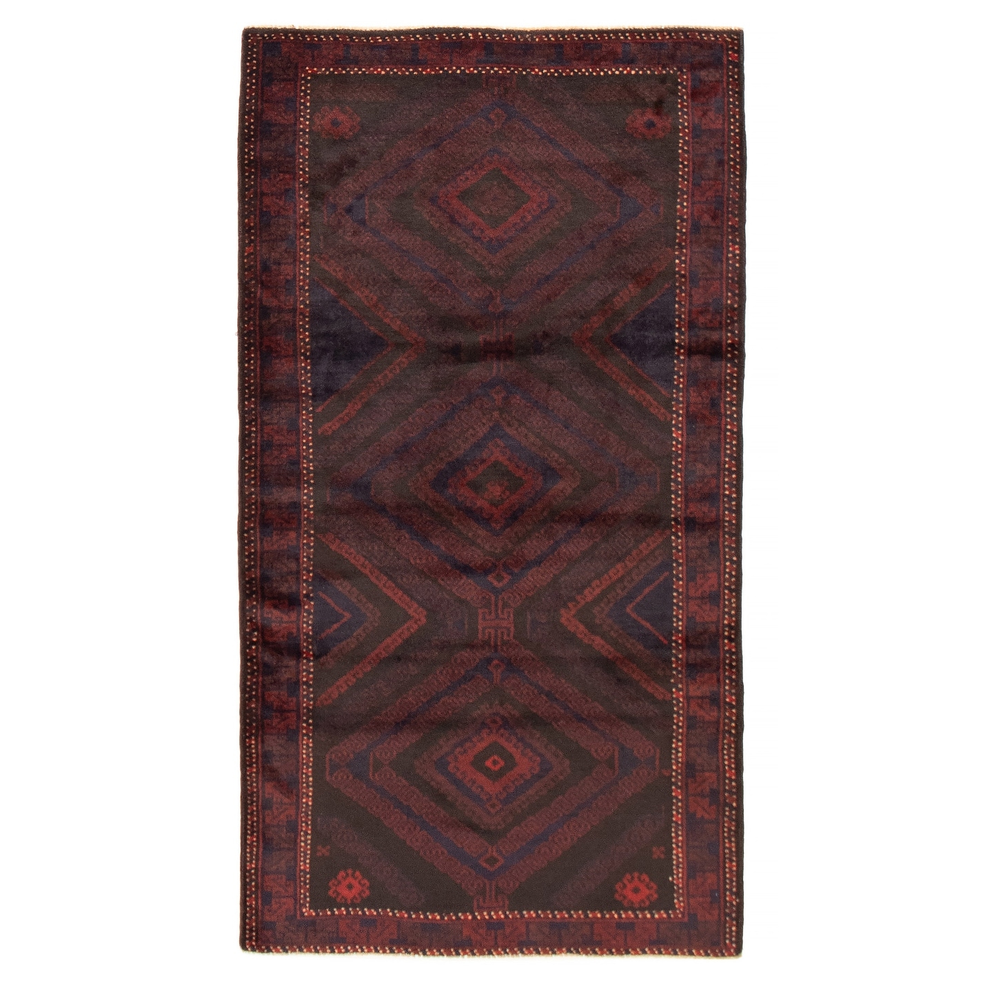 ECARPETGALLERY Hand-knotted Teimani Black Wool Rug - 3'8 x 6'8