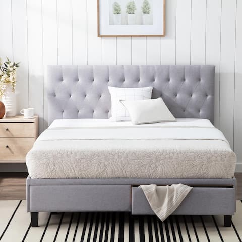 Brookside Anna Upholstered Storage Bed with Drawers