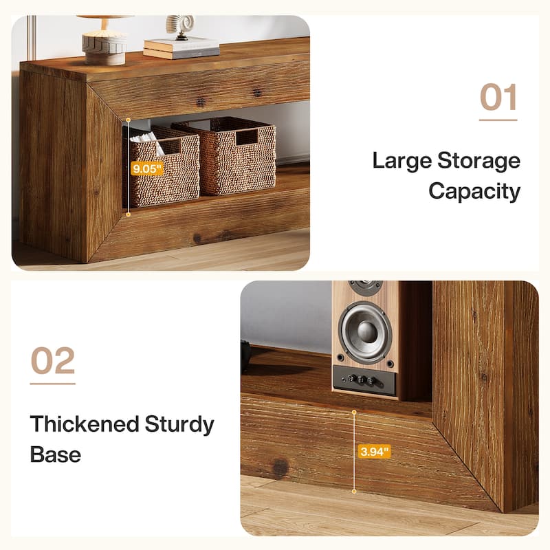 47" Solid Wood TV Stand for 32/43/55" TVs