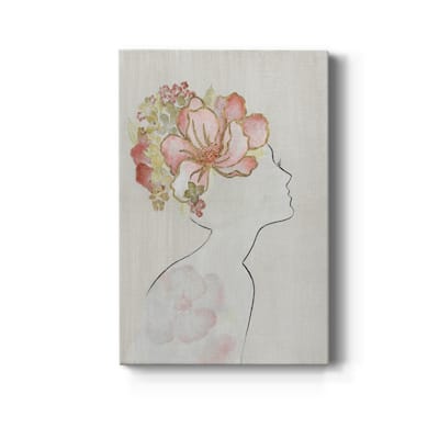 Fashion Floral Silhouette I Premium Gallery Wrapped Canvas - Ready to Hang