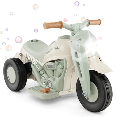6V Kids Electric Ride on Motorcycle with Bubble Maker and Music - 32"x 14" x 17"