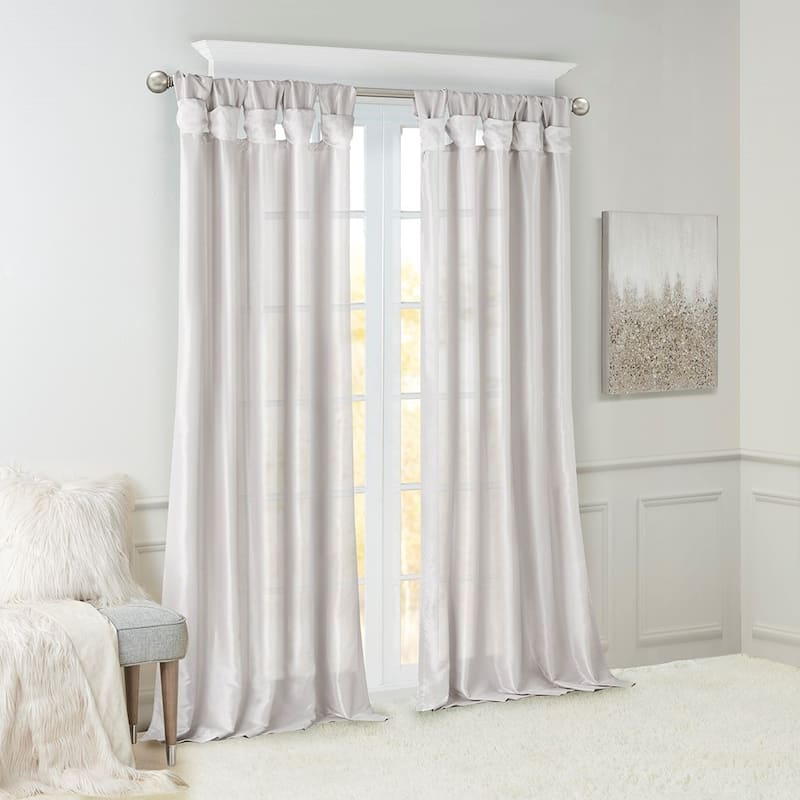 Twist Tab Lined Window Curtain Panel 50x84"