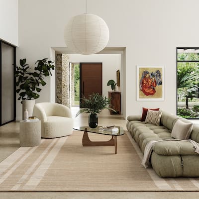 Kate and Kevin Love x Rugs USA Virgo Striped Reversible Wool Area Rug