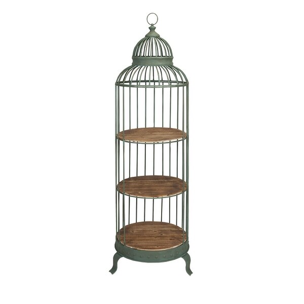 IMAX Home 47489 Charlotte 21-1/2" Wide Three Shelf Iron Display Shelving - Green