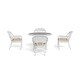 preview thumbnail 39 of 41, Portside Coastal White Outdoor Wicker Dining Set (5-Piece)