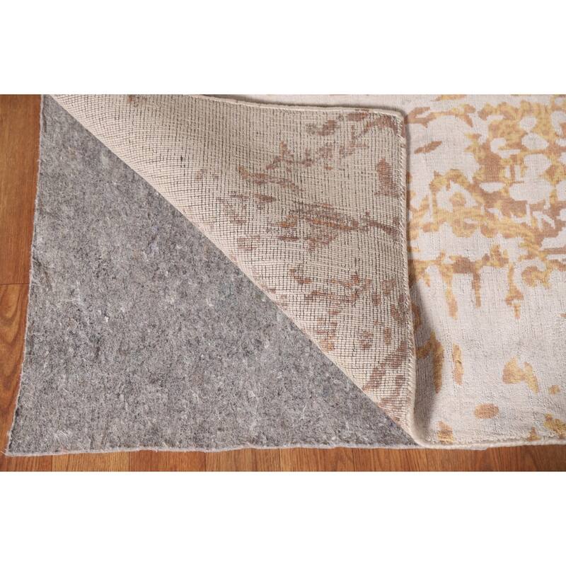 Beige Modern / Abstract Area Rug Hand-Knotted Wool Carpet - 7'11"x 10'1"