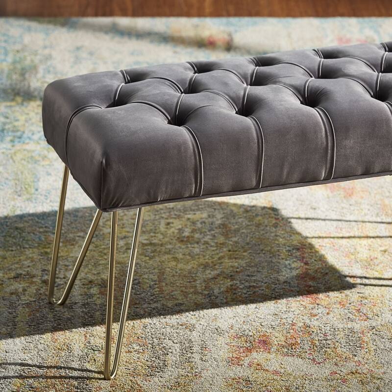 Klaus Velvet Tufted Bench by iNSPIRE Q Bold
