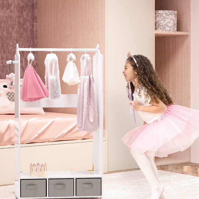 Dress Up Storage Kids Costume Organizer Center - 12"D x 25"W x 47"H