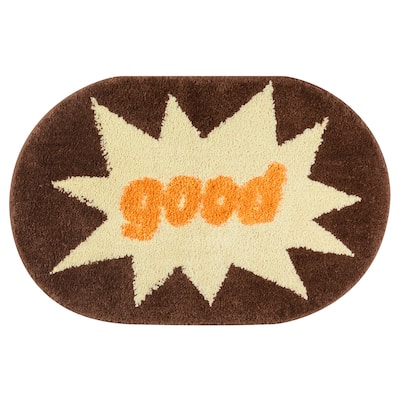 Funny Letter Bath Rug, Non-Slip Absorbent Bathroom Mat Washable for Shower, Bathtub and Spa Floors