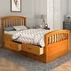 preview thumbnail 39 of 70, Twin Pinewood Platform Bed with Drawers