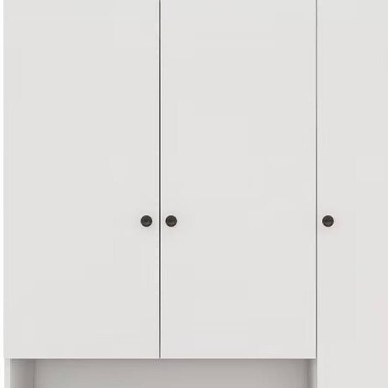 HomeRoots 74" White Four Door Three Drawer Combo Dresser