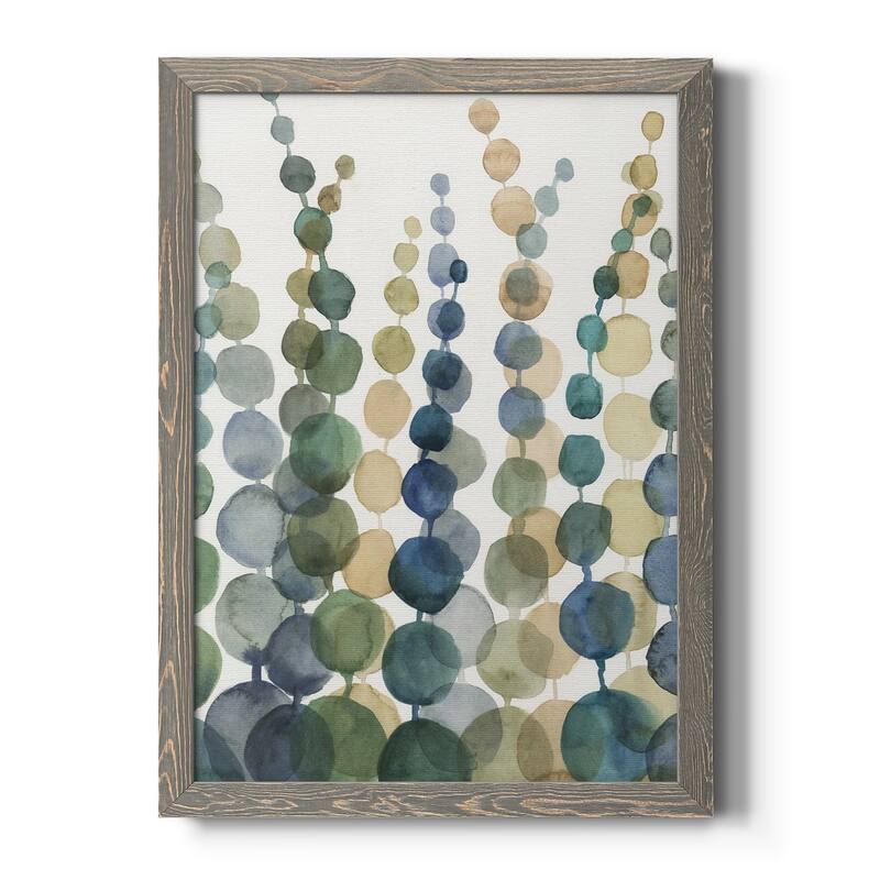 Pompom Botanical I Premium Framed Canvas - Ready to Hang - 31x44 - Grey