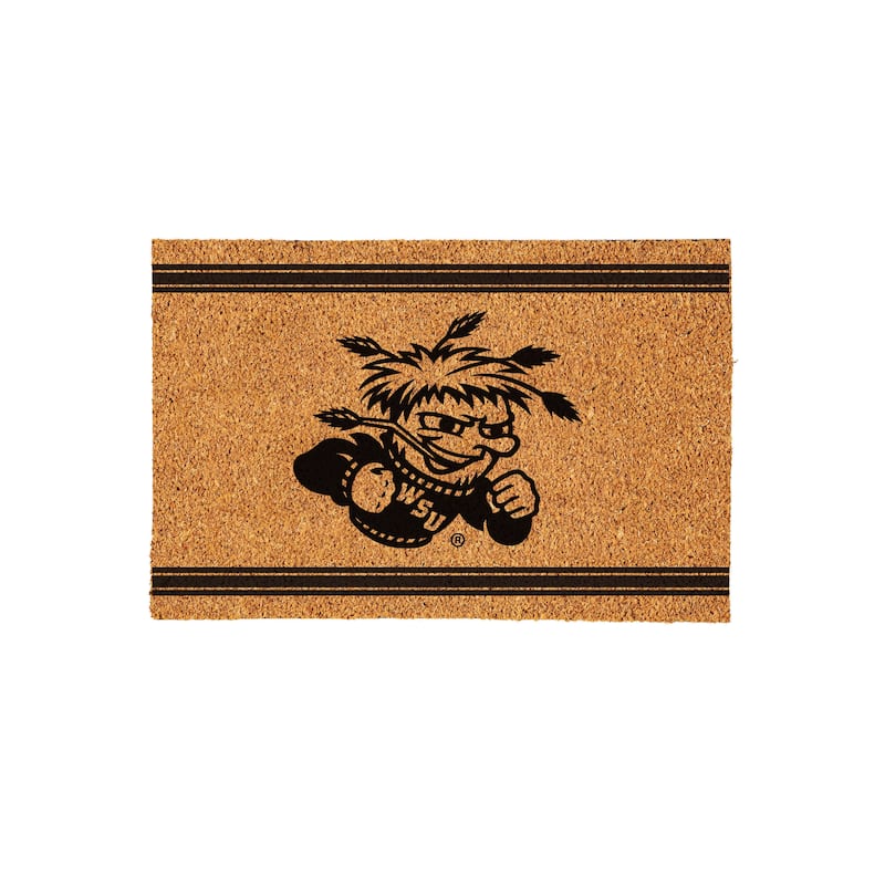 Wichita State University Monochrome Indoor/Outdoor Coir Door Mat