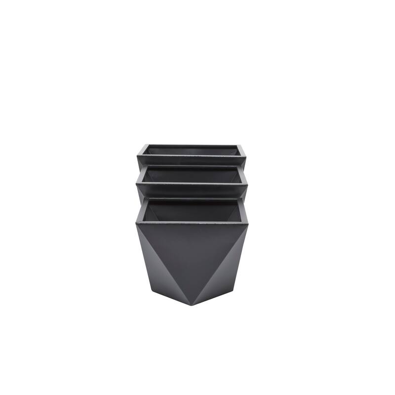 Metal Modern Planters (Set of 3) - S/3 18", 16", 15"W