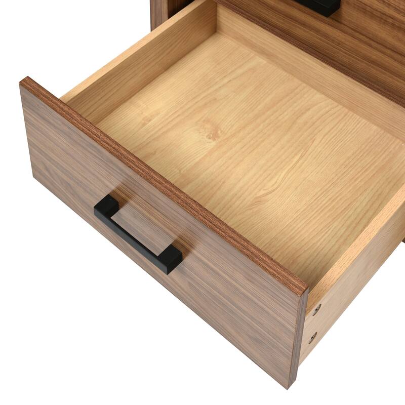 GDFStudio - Marwick Modern Freestanding Bathroom Vanity with Ceramic Sink and 3 Storage Drawers - 24.4'W