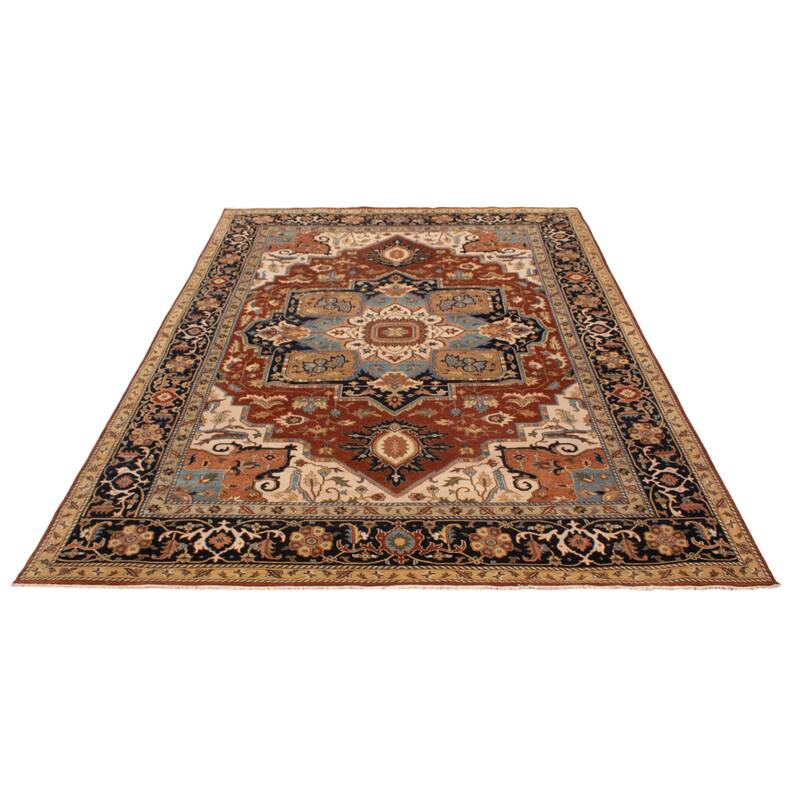 ECARPETGALLERY Hand-knotted Jules Sultane Dark Copper Wool Rug - 9'8 x 13'5