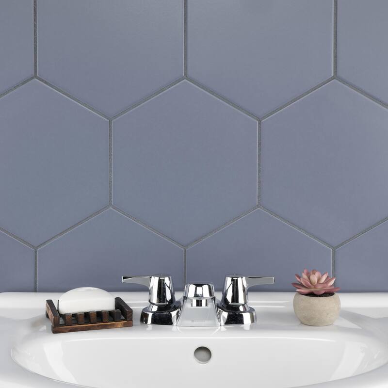Merola Tile Textile Basic Hex Ducados 8-5/8" x 9-7/8" Porcelain Floor and Wall Tile